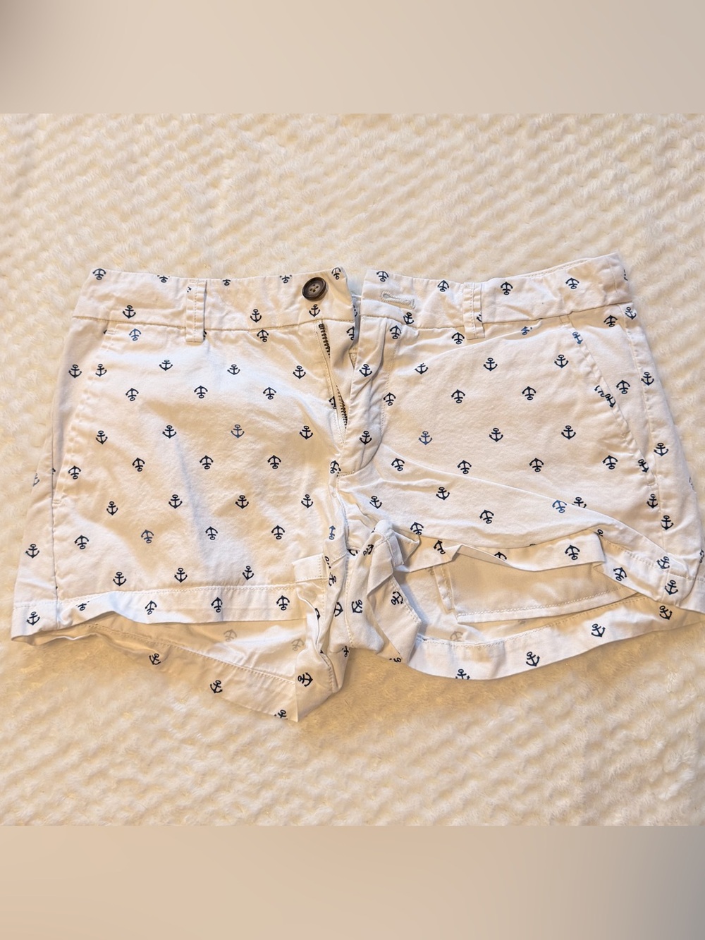 Uniqlo Anchor Print Shorts | Size 0 | 100% Cotton